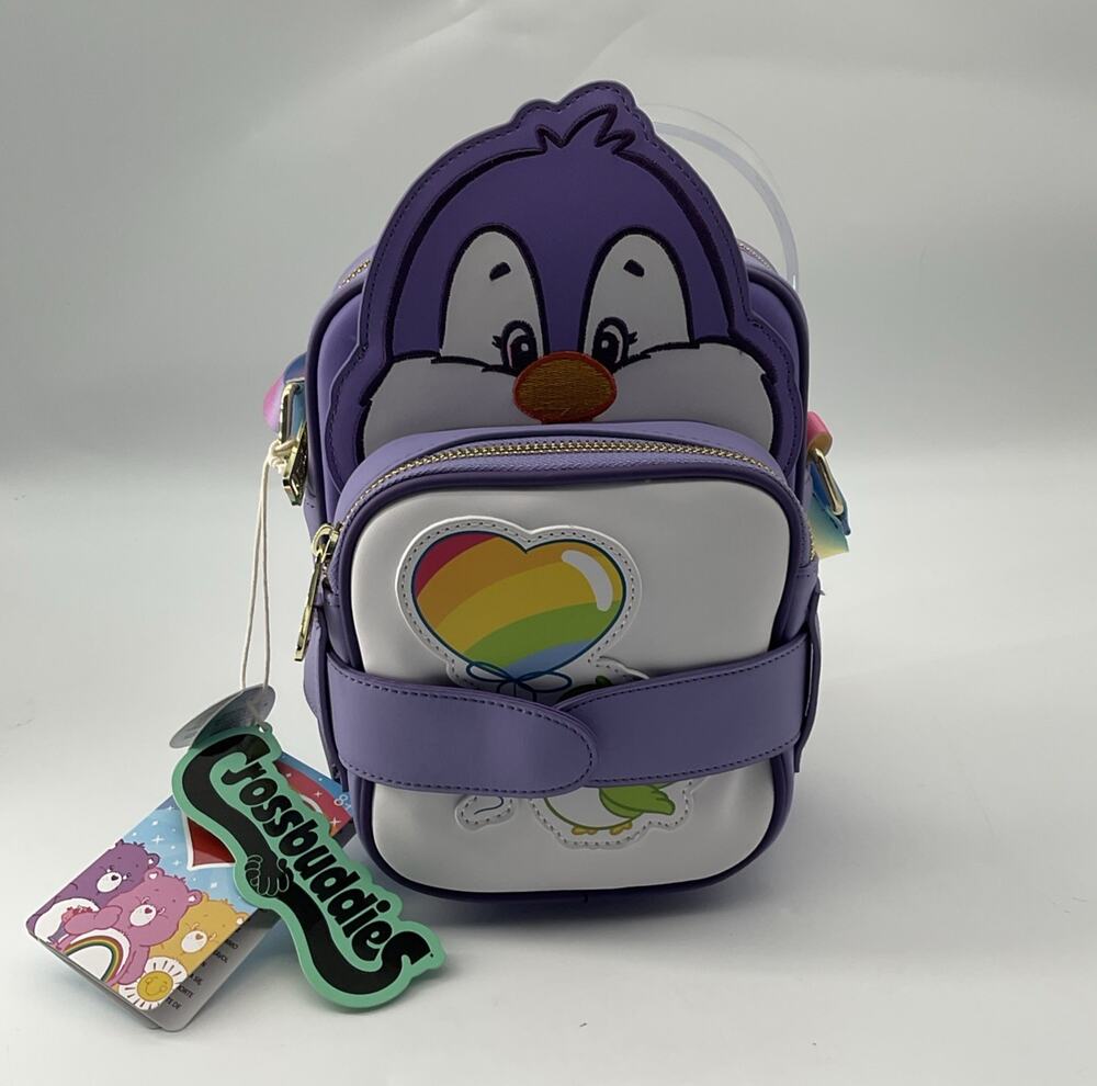Loungefly Crossbody CARE BEARS - PENGUIN Cozy Heart Cousin Buddy Purple Purse